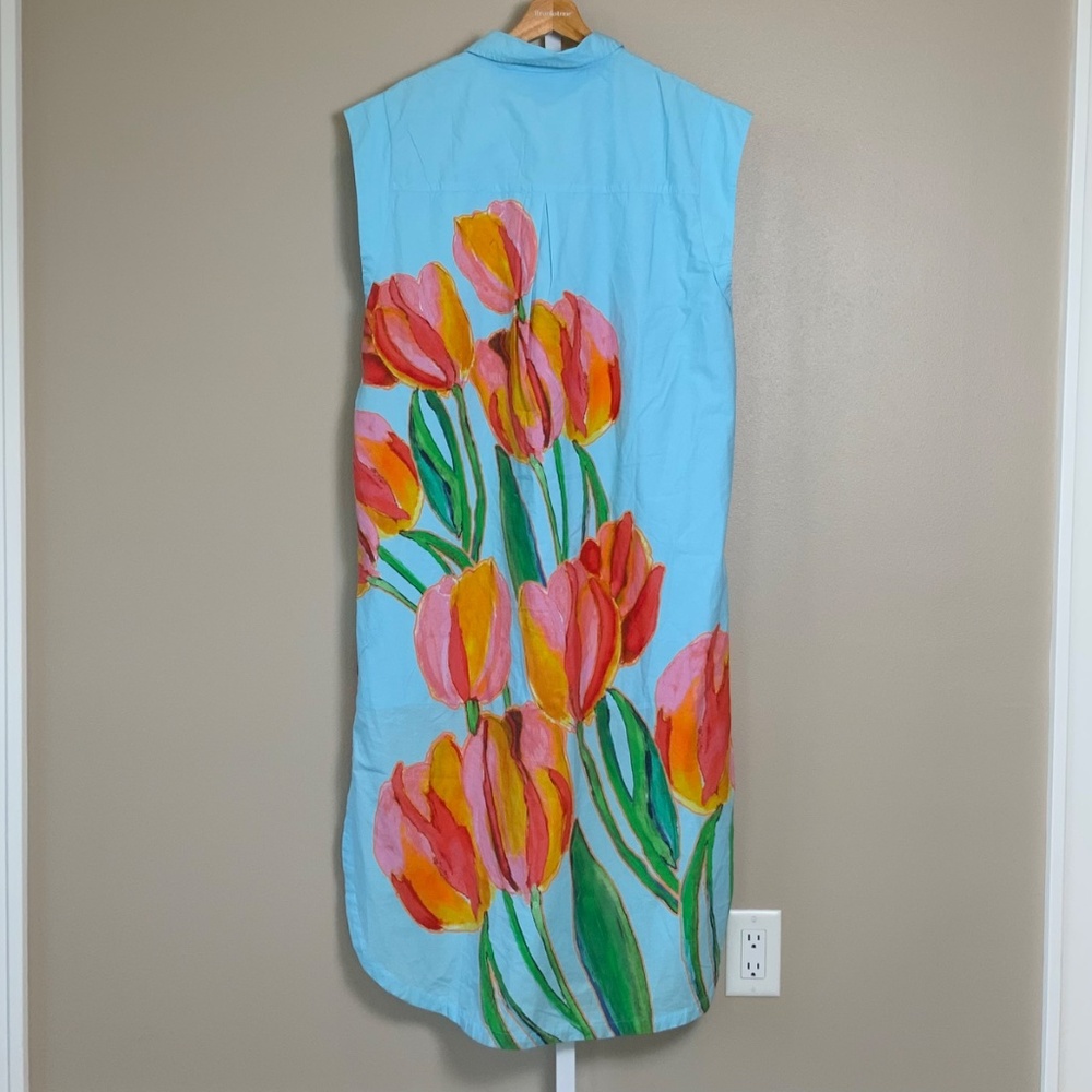 Anthropologie The Lillian Button-Front Midi Dress by Maeve - Picture 13 of 16